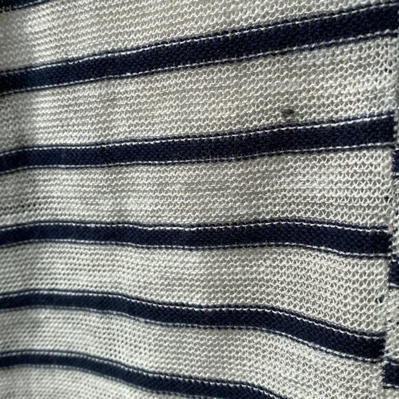 BROCHU WALKER V Neck Button Up Striped Cardigan Sweater Size Medium - Picture 6 of 11